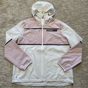 Spyder x Rebook Full Zip Jacket Mens XL White Specter Shell Collab Ski Limited